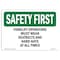 Signmission OSHA, Forklift Operators Must Wear Seatbelts And, 14in X 10in Rigid Plastic, 14" W, 10" H, Landscape OS-SF-P-1014-L-10626 - alternate 1